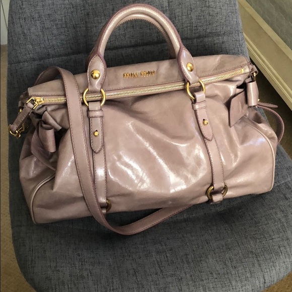 Miu Miu | Bags | Miu Miu Vitello Lux Large Mughetto | Poshmark